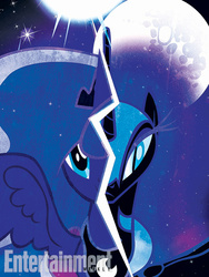 Size: 459x612 | Tagged: artist needed, safe, nightmare moon, princess luna, g4, official, collectible poster book, duality, poster