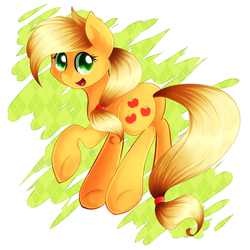 Size: 1140x1140 | Tagged: safe, artist:agletka, applejack, g4, female, looking at you, looking back, solo