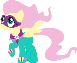 Size: 2434x2000 | Tagged: safe, artist:shane39569, fluttershy, saddle rager, g4, power ponies (episode), female, lineless, power ponies, simple background, solo, transparent background, vector