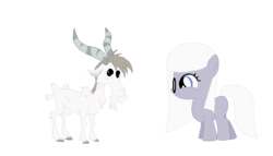 Size: 700x400 | Tagged: safe, artist:sleeplessponies, oc, oc only, goat, filly, glasses, simple background, smiling, transparent background