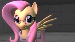Size: 1280x720 | Tagged: safe, artist:shadowbolt97, fluttershy, g4, 3d, crossover, female, glasses, medic, medic (tf2), solo, team fortress 2