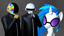 Size: 1280x720 | Tagged: safe, artist:shadowbolt97, dj pon-3, vinyl scratch, g4, 3d, crossover, daft punk, gmod