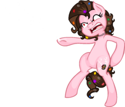 Size: 785x673 | Tagged: safe, artist:toasterific, oc, oc only, earth pony, pony, badass, badass adorable, bipedal, candy crush, cute, ponified, rule 85, solo