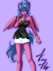 Size: 768x1024 | Tagged: safe, artist:meteora maxwell, firefly, anthro, g1, ambiguous facial structure, female, solo, stupid sexy firefly
