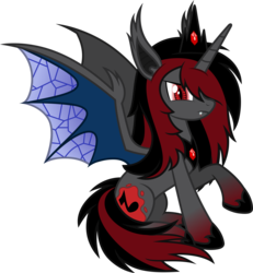 Size: 8093x8745 | Tagged: safe, artist:bluethunder66, oc, oc only, alicorn, bat pony, pony, absurd resolution, alicorn oc, fangs, simple background, solo, transparent background, vector