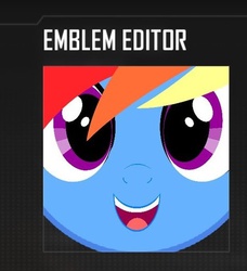 Size: 462x507 | Tagged: safe, rainbow dash, g4, call of duty, call of duty: black ops 2, emblem, female, solo