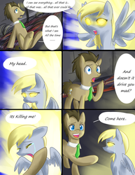 Size: 2975x3850 | Tagged: safe, artist:annakitsun3, derpy hooves, doctor whooves, time turner, pegasus, pony, g4, bad wolf, comic, doctor who, female, glowing eyes, mare, parody, rose tyler, the parting of ways