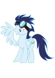 Size: 744x1052 | Tagged: safe, artist:longct18, soarin', pegasus, pony, g4, rainbow falls, broken wing, male, simple background, solo, stallion, transparent background, vector, wings, wonderbolts