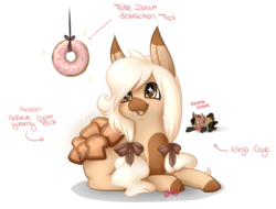 Size: 1194x906 | Tagged: safe, artist:minigini, oc, oc only, bow, donut, toast