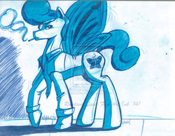 Size: 1015x788 | Tagged: safe, artist:electricpoodle, oc, oc only, pegasus, pony, butterfly wings, cigarette, smoking, solo