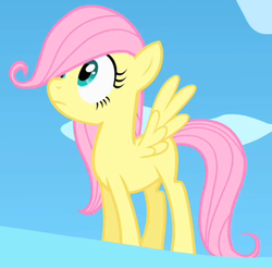 Size: 328x323 | Tagged: safe, screencap, fluttershy, pegasus, pony, g4, the cutie mark chronicles, cropped, cute, daaaaaaaaaaaw, female, filly, filly fluttershy, foal, mare, shyabetes, solo, spread wings, wings, younger
