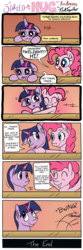 Size: 1024x3074 | Tagged: safe, artist:redapropos, artist:tlatophat, pinkie pie, twilight sparkle, it started with a hug, g4, :o, :t, comic, cute, daaaaaaaaaaaw, ear fluff, eyes closed, floppy ears, grin, happy, hnnng, hug, open mouth, pronking, sad, smiling