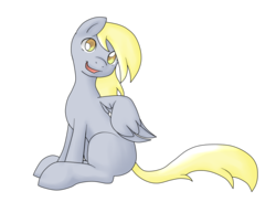 Size: 1647x1204 | Tagged: safe, artist:doomcakes, derpy hooves, pegasus, pony, g4, drawing, female, happy, mare, simple background, solo, transparent background