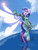 Size: 1500x2000 | Tagged: safe, artist:blacksunarmada1993, twilight sparkle, anthro, g4, artificial wings, augmented, female, magic, magic wings, powered exoskeleton, science fiction, solo, wings