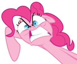 Size: 7197x6000 | Tagged: safe, artist:masem, pinkie pie, g4, pinkie pride, absurd resolution, angry, faic, female, simple background, solo, transparent background, vector