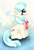 Size: 900x1310 | Tagged: safe, artist:joakaha, coco pommel, earth pony, pony, g4, blushing, daydream, female, implied rarity, lesbian, ship:marshmallow coco, shipping, sitting, smiling, solo, thought bubble