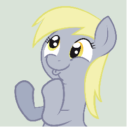 Size: 770x770 | Tagged: safe, artist:mihaaaa, derpy hooves, pegasus, pony, g4, animated, clapping, clapping ponies, dashface, female, mare, solo