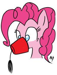 Size: 525x679 | Tagged: safe, pinkie pie, g4, female, fez, hat, solo