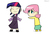 Size: 885x600 | Tagged: safe, artist:astalakio, fluttershy, twilight sparkle, human, g4, clothes, humanized, light skin, sweater, sweatershy