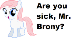 Size: 506x250 | Tagged: safe, artist:leapingriver, nurse redheart, g4, blank flank, bronybait, cute, female, filly, filly nurse redheart, heartabetes, looking at you, mr. brony, open mouth, smiling, solo, younger