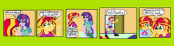 Size: 2312x619 | Tagged: safe, artist:oneovertwo, sunset shimmer, twilight sparkle, comic:the return of sunset shimmer, equestria girls, g4, comic