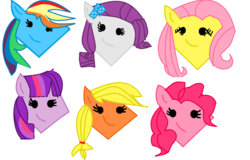 Size: 2056x1312 | Tagged: safe, artist:horte98, applejack, fluttershy, pinkie pie, rainbow dash, rarity, twilight sparkle, g4