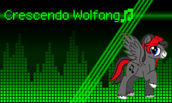 Size: 1280x768 | Tagged: safe, oc, oc only, crescendo wolfang, solo, vector, wallpaper