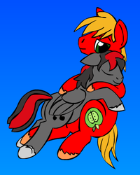 Size: 320x400 | Tagged: safe, artist:kelvin shadewing, big macintosh, oc, oc:crescendo wolfang, earth pony, pegasus, pony, g4, canon x oc, cuddling, cute, gay, hug, male, sleeping, smiling, snuggling