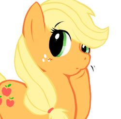 Size: 506x500 | Tagged: safe, artist:hpwendiz, applejack, earth pony, pony, g4, female, hatless, mare, missing accessory, simple background, solo, transparent background