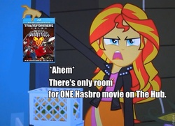 Size: 800x578 | Tagged: safe, sunset shimmer, equestria girls, g4, exploitable meme, meme, op is a duck, op is trying to start shit, osman, predacons rising, sunset is disgusted, transformers, transformers prime