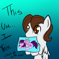 Size: 1000x1000 | Tagged: safe, oc, oc only, pegasus, pony, ask-winged-shine, male, mouth hold, stallion