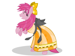 Size: 1200x900 | Tagged: safe, artist:cartoontiger, pinkie pie, earth pony, pony, g4, clothes, dress, female, gala dress, mare, simple background, solo, transparent background