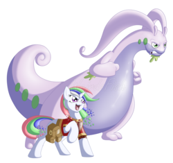 Size: 2662x2507 | Tagged: safe, artist:weirdofish, oc, oc:pixelstar, goodra, pony, unicorn, crossover, pokémon, pokémon x and y