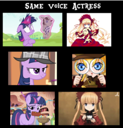 Size: 485x504 | Tagged: safe, twilight sparkle, g4, exploitable meme, meme, miyuki sawashiro, rozen maiden, same voice actor, shinku, voice actor