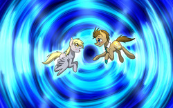 Size: 3200x2000 | Tagged: safe, artist:derpiliciouspony, derpy hooves, doctor whooves, time turner, pegasus, pony, g4, female, mare, vortex