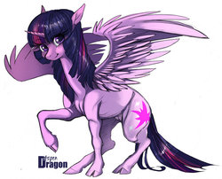 Size: 800x645 | Tagged: safe, artist:aspendragon, twilight sparkle, alicorn, classical unicorn, pony, g4, female, horn, leonine tail, mare, solo, twilight sparkle (alicorn)