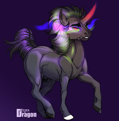 Size: 800x810 | Tagged: safe, artist:aspendragon, king sombra, pony, unicorn, g4, blank flank, looking at you, male, missing accessory, nudity, sheath, solo, stallion, stupid sexy sombra