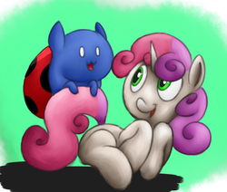 Size: 1050x892 | Tagged: safe, artist:perrydotto, artist:t-sparx, sweetie belle, g4, bravest warriors, catbug, crossover