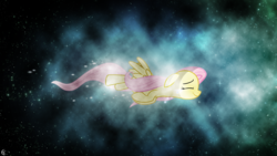 Size: 1920x1080 | Tagged: safe, artist:endingtheworld, artist:sairoch, fluttershy, g4, crying, female, flying, solo, space, vector, wallpaper