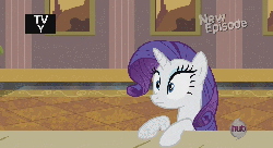 Size: 526x288 | Tagged: safe, screencap, grace manewitz, rarity, earth pony, pony, unicorn, rarity takes manehattan, season 4, animated, background pony, close-up, drama queen, escii keyboard, faceplant, female, frown, incorrect leg anatomy, mare, marshmelodrama, open mouth, prone, rarity being rarity, reaction image, the worst possible thing, typewriter, unimpressed, wide eyes