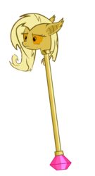 Size: 1476x2735 | Tagged: safe, edit, fluttershy, bat pony, pony, bats!, g4, my little pony: friendship is magic, cane, female, flutterbat, race swap, simple background, solo, transparent background, twilight scepter, vector