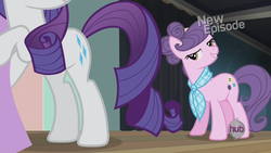 Size: 1280x720 | Tagged: safe, screencap, rarity, suri polomare, pony, unicorn, g4, rarity takes manehattan, season 4, female, mare, out of context