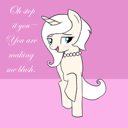 Size: 2800x2800 | Tagged: safe, artist:ivorylace, artist:katiespalace, oc, oc only, oc:ivory lace, pony, unicorn, ask ivory lace, ask, blushing, freckles, solo, tumblr
