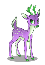 Size: 1495x2124 | Tagged: safe, artist:wolframclaws, spike, deer, g4, rarity takes manehattan, be a deer, deerified, fluffy, frown, glare, looking at you, male, pun, simple background, slit pupils, solo, species swap, spike is not amused, transparent background, unamused, visual pun