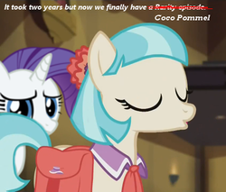 Size: 423x360 | Tagged: safe, edit, edited screencap, screencap, coco pommel, rarity, g4, rarity takes manehattan