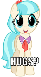 Size: 2600x4900 | Tagged: safe, artist:violetclm, coco pommel, g4, rarity takes manehattan, bronybait, caption, cocobetes, cute, female, high res, hug, hug request, image macro, impact font, looking at you, simple background, solo, text, this will end in cuddles, this will end in hugs, vector, white background