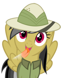 Size: 1259x1592 | Tagged: safe, artist:umbra-neko, daring do, pony, g4, female, fourth wall, licking, licking ponies, screen, solo