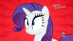 Size: 500x281 | Tagged: safe, screencap, rarity, g4, rarity takes manehattan, animated, close-up, female, hub logo, marshmelodrama, reaction image, solo, the worst possible thing