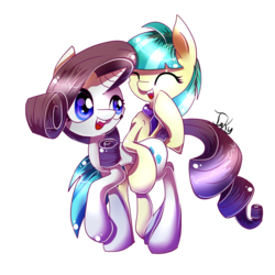 Size: 900x900 | Tagged: dead source, safe, artist:inky-pinkie, coco pommel, rarity, earth pony, pony, unicorn, g4, rarity takes manehattan, duo, duo female, female, mare, simple background, transparent background