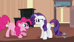 Size: 1920x1080 | Tagged: safe, screencap, pinkie pie, rarity, pony, g4, rarity takes manehattan, crying